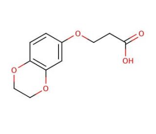 3-(2,3-Dihydro-benzo[1,4]dioxin-6-yloxy)-propionic acid - chemical structure image