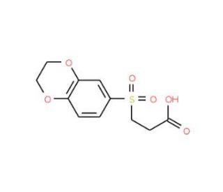 3-(2,3-Dihydro-benzo[1,4]dioxine-6-sulfonyl)-propionic acid - chemical structure image