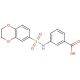 3-(2,3-Dihydro-benzo[1,4]dioxine-6-sulfonylamino)-benzoic acid - chemical structure image