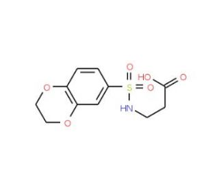 3-(2,3-Dihydro-benzo[1,4]dioxine-6-sulfonylamino)-propionic acid - chemical structure image