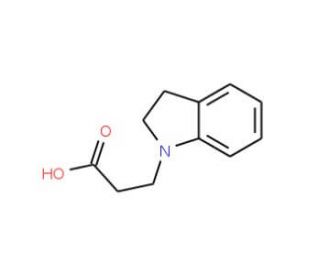 3-(2,3-Dihydro-indol-1-yl)-propionic acid (CAS 99855-02-4) - chemical structure image