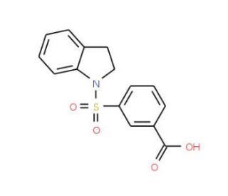 3-(2,3-Dihydro-indole-1-sulfonyl)-benzoic acid - chemical structure image