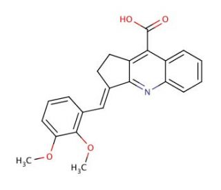 3-(2,3-Dimethoxy-benzylidene)-2,3-dihydro-1H-cyclopenta[b]quinoline-9-carboxylic acid - chemical structure image