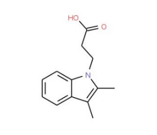 3-(2,3-Dimethyl-indol-1-yl)-propionic acid (CAS 40313-28-8) - chemical structure image