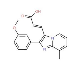 3-[2-(3-Methoxy-phenyl)-8-methyl-imidazo[1,2-a]-pyridin-3-yl]-acrylic acid - chemical structure image