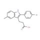 3-[2-(4-bromophenyl)-5-methyl-1H-indol-3-yl]propanoic acid - chemical structure image