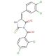 3-(2,4-Dichloro-benzoyl)-5-(3,4-dichloro-benzylidene)-2-thioxo-imidazolidin-4-one - chemical structure image