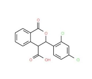 3-(2,4-Dichlorophenyl)-1-oxo-3,4-dihydro-1H-isochromene-4-carboxylic acid - chemical structure image
