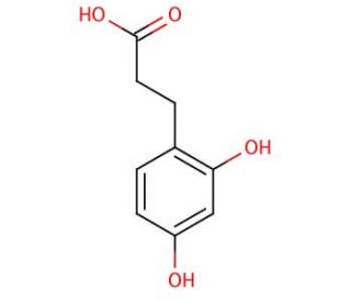 3-(2,4-Dihydroxyphenyl)propionic acid (CAS 5631-68-5) - chemical structure image