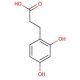 3-(2,4-Dihydroxyphenyl)propionic acid (CAS 5631-68-5) - chemical structure image