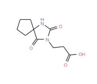 3-(2,4-dioxo-1,3-diazaspiro[4.4]non-3-yl)propanoic acid - chemical structure image