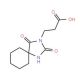 3-(2,4-dioxo-1,3-diazaspiro[4.5]dec-3-yl)propanoic acid (CAS 19282-94-1) - chemical structure image