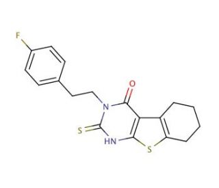 3-[2-(4-Fluoro-phenyl)-ethyl]-2-mercapto-5,6,7,8-tetrahydro-3H-benzo[4,5]thieno[2,3-d]pyrimidin-4-one - chemical structure im