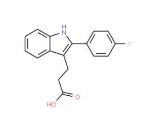 3-[2-(4-fluorophenyl)-1H-indol-3-yl]propanoic acid - chemical structure image