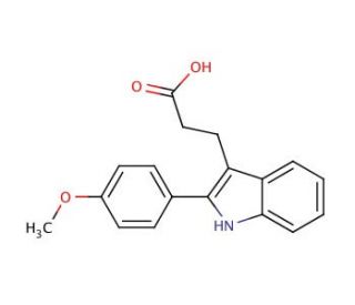 3-[2-(4-methoxyphenyl)-1H-indol-3-yl]propanoic acid - chemical structure image