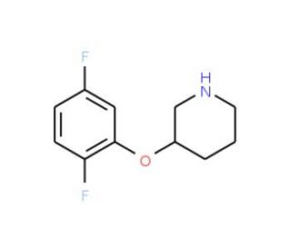 3-(2,5-Difluorophenoxy)piperidine (CAS 946726-18-7) - chemical structure image