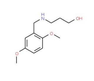 3-(2,5-Dimethoxy-benzylamino)-propan-1-ol (CAS 40171-91-3) - chemical structure image