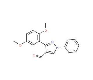 3-(2,5-dimethoxyphenyl)-1-phenyl-1H-pyrazole-4-carbaldehyde - chemical structure image
