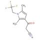 3-[2,5-dimethyl-1-(2,2,2-trifluoroethyl)-1H-pyrrol-3-yl]-3-oxopropanenitrile - chemical structure image