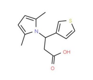3-(2,5-Dimethyl-1H-pyrrol-1-yl)-3-(3-thienyl)-propanoic acid - chemical structure image