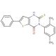 3-(2,5-Dimethyl-phenyl)-2-mercapto-6-phenyl-3H-thieno[3,2-d]pyrimidin-4-one - chemical structure image