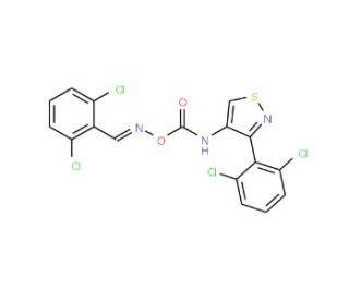 [3-(2,6-Dichlorophenyl)-isothiazol-4-yl]-carbamoyl 2,6-dichlorobenzaldehyde oxime - chemical structure image