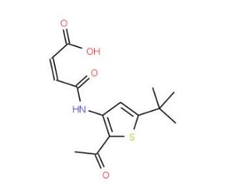 3-(2-Acetyl-5-tert-butyl-thiophen-3-ylcarbamoyl)-acrylic acid - chemical structure image