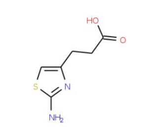 3-(2-Amino-1,3-thiazol-4-yl)propanoic acid (CAS 100114-41-8) - chemical structure image