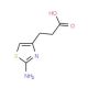 3-(2-Amino-1,3-thiazol-4-yl)propanoic acid (CAS 100114-41-8) - chemical structure image