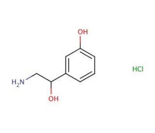 3-(2-amino-1-hydroxyethyl)phenol hydrochloride (CAS 15308-34-6) - chemical structure image