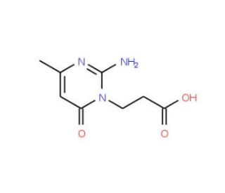 3-(2-Amino-4-methyl-6-oxo-6H-pyrimidin-1-yl)-propionic acid - chemical structure image