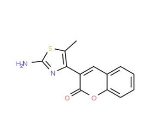 3-(2-Amino-5-methyl-thiazol-4-yl)-chromen-2-one - chemical structure image