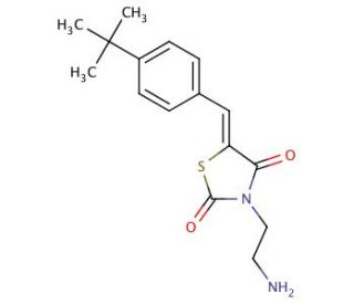 3-(2-Amino-ethyl)-5-(4-tert-butyl-benzylidene)-thiazolidine-2,4-dione - chemical structure image