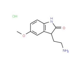 3-(2-Amino-ethyl)-5-methoxy-1,3-dihydro-indol-2-one hydrochloride - chemical structure image