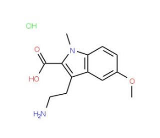 3-(2-Amino-ethyl)-5-methoxy-1-methyl-1H-indole-2-carboxylic hydrochloride - chemical structure image
