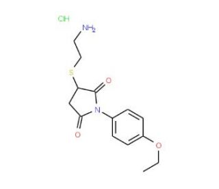 3-(2-Amino-ethylsulfanyl)-1-(4-ethoxy-phenyl)-pyrrolidine-2,5-dione hydrochloride - chemical structure image