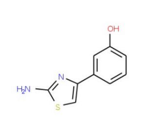 3-(2-Amino-thiazol-4-yl)-phenol (CAS 155983-86-1) - chemical structure image