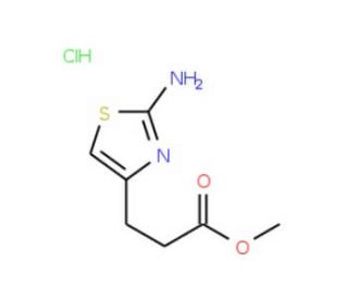 3-(2-Amino-thiazol-4-yl)-propionic acidmethyl ester hydrochloride - chemical structure image