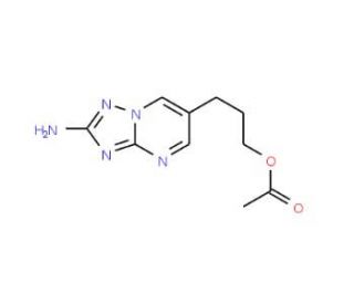 3-(2-Amino[1,2,4]triazolo[1,5-a]pyrimidin-6-yl)-propyl acetate (CAS 85599-38-8) - chemical structure image