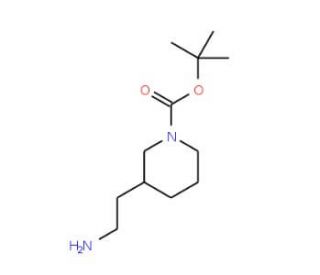 3-(2-Aminoethyl)-1-Boc-piperidine (CAS 259180-77-3) - chemical structure image