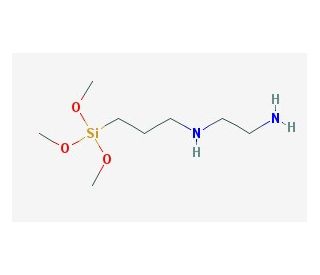 [3-(2-Aminoethylamino)propyl]trimethoxysilane (CAS 1760-24-3) - chemical structure image