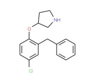 3-(2-Benzyl-4-chlorophenoxy)pyrrolidine - chemical structure image