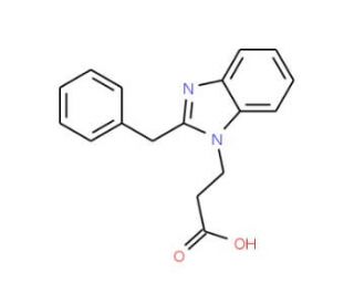 3-(2-Benzyl-benzoimidazol-1-yl)-propionic acid - chemical structure image