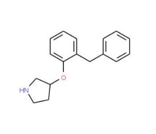 3-(2-Benzylphenoxy)pyrrolidine - chemical structure image