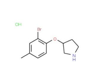 3-(2-Bromo-4-methylphenoxy)pyrrolidinehydrochloride - chemical structure image