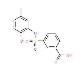 3-(2-Bromo-5-methyl-phenylsulfamoyl)-benzoic acid - chemical structure image