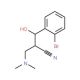 3-(2-bromophenyl)-2-[(dimethylamino)methyl]-3-hydroxypropanenitrile - chemical structure image