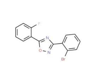 3-(2-Bromophenyl)-5-(2-fluorophenyl)-1,2,4-oxadiazole (CAS 1000339-25-2) - chemical structure image