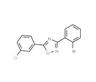 3-(2-Bromophenyl)-5-(3-chlorophenyl)-1,2,4-oxadiazole (CAS 1033201-83-0) - chemical structure image