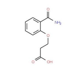 3-(2-Carbamoyl-phenoxy)-propionic acid (CAS 103204-34-8) - chemical structure image